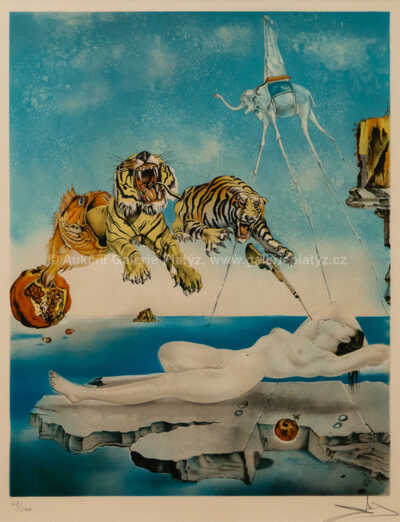  / Sen vyvolaný letem včely kolem granátového jablka těsně před probuzením / Salvador Dalí