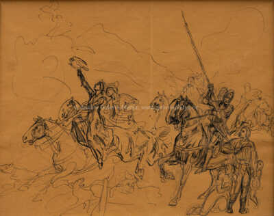  / Jezdci na koních / Emil Holárek - připsáno