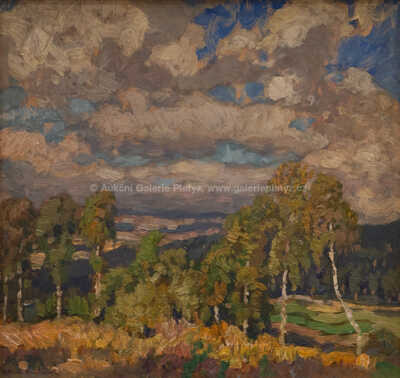  / Krajina s břízami / Ota Bubeníček