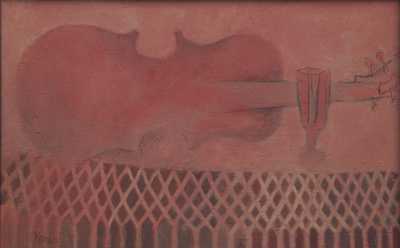  / Zátiší s houslemi / Vladimír Komárek