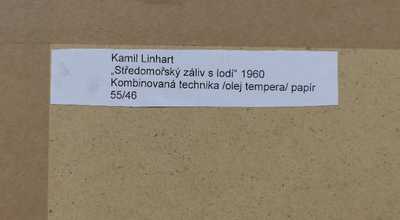  / Středomořský záliv s lodí / Kamil Linhart