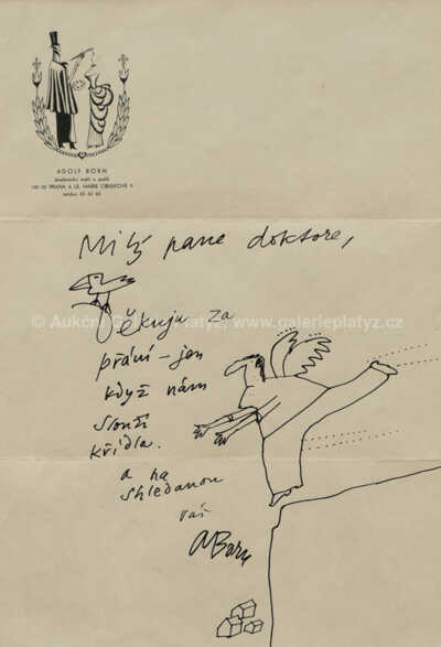  / Dopis - poděkování / Adolf Born