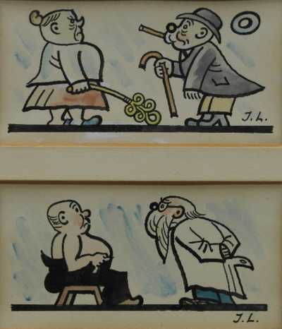  / Konvolut dvou barevných kreseb / Josef Lada