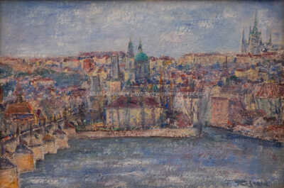  / Pohled od Karlova mostu / Ferdinand Kotvald