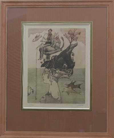Adolf Born - Ostrov s rybařícím ptákem