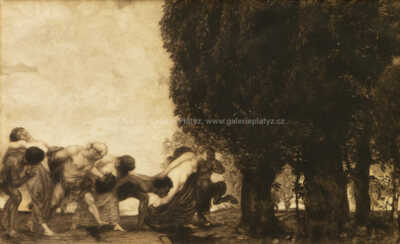 / Průvod Bakchantek / Franz von Stuck
