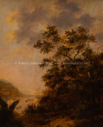  / Lesní cesta s pohledem na vzdálenou říční krajinu / Jan Jansz. van Houthuysen - připsáno