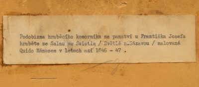  / Podobizna hraběcího komorníka / Quido Mánes