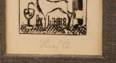  / Konvolut dvou kusů - Ex libris a Svatební oznámení / František  Tichý