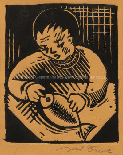  / Chlapec s rybou / Josef Čapek