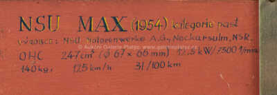  / NSU Max (1954) / Jindra Kocourek