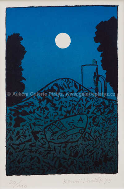  / Měsíc nad nádrží / Kamil Lhoták