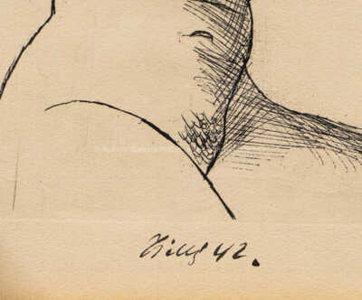  / Akt v židli s vysokým opěradlem / František  Tichý