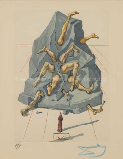  / Božská komedie, No.19 - Les Simoniaque / Salvador Dalí