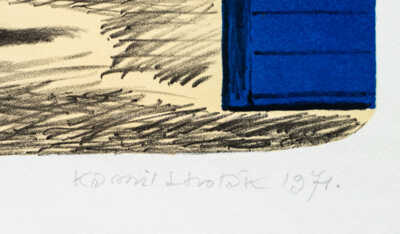  / Stroj pouště u hangáru / Kamil Lhoták