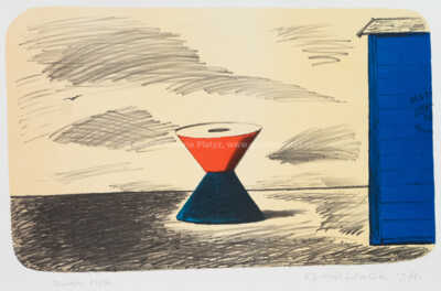  / Stroj pouště u hangáru / Kamil Lhoták