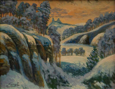  / Trosky z Hrubé Skály v zimě / Jindřich Fürst