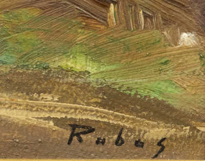  / Podzim v polích, Na periferii - oboustranný obraz / Václav Rabas