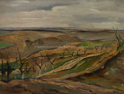  / Podzim v polích, Na periferii - oboustranný obraz / Václav Rabas