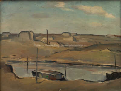  / Podzim v polích, Na periferii - oboustranný obraz / Václav Rabas