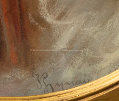  / Portrét dívky v bílém čepečku / Vojtěch Hynais