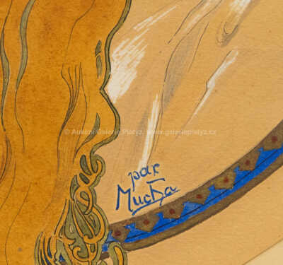  / Byzantské hlavy - Světlovláska / Alfons Mucha - připsáno