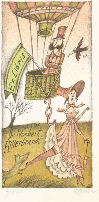  / Ex Libris, konvolut dvou kusů / Adolf Born