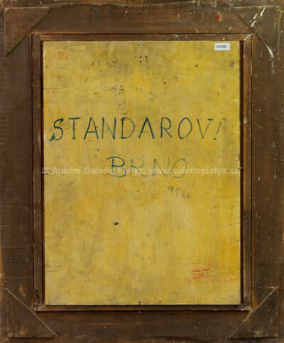  / Dáma v modré halence s košíkem jablek / Antonín Procházka