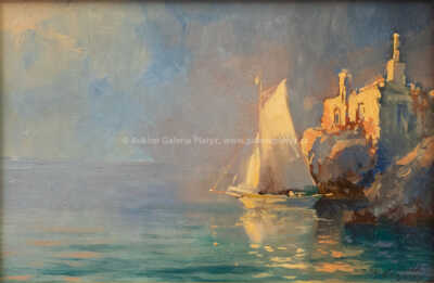  / Plachetnice u pobřeží / Jan Bohumil Pospíšil