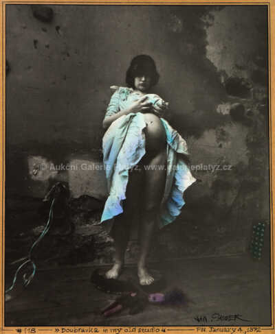  / Doubravka in my old studio / Jan Saudek