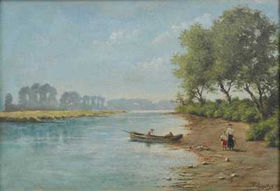  / Na břehu řeky /   Autor neurčen