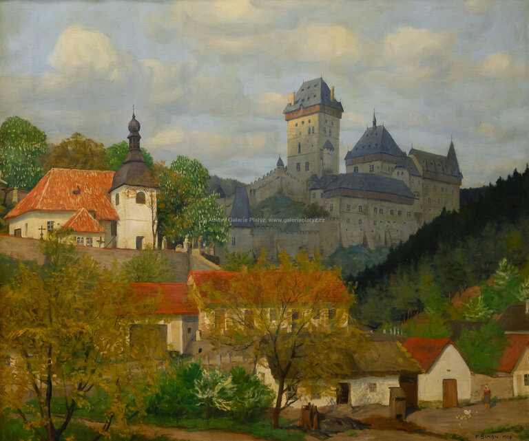  / Pohled na Karlštejn / František Tavík Šimon
