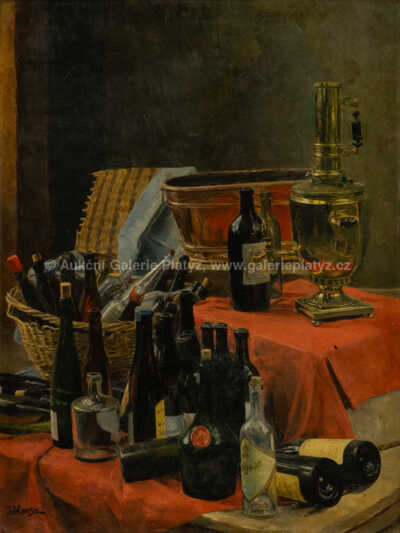  / Zátiší s lahvemi a samovarem / Jan Honsa