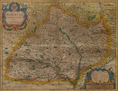  / Komenského mapa Moravy / Willem Janszoon Blaeu