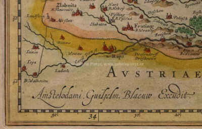  / Komenského mapa Moravy / Willem Janszoon Blaeu