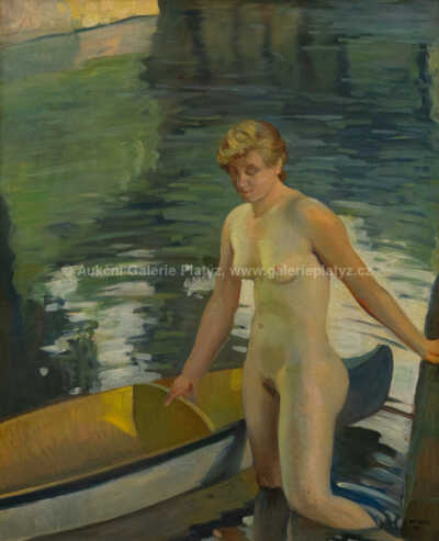  / Žena s loďkou / Oskar Brázda