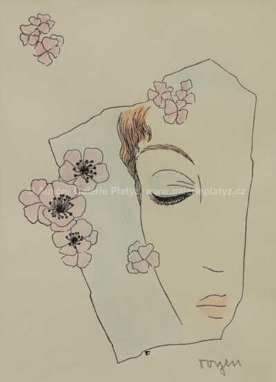  / Dívka s růžovými květy / Marie Čermínová - Toyen