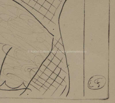  / Kubistická žena v křesle / Emil Filla