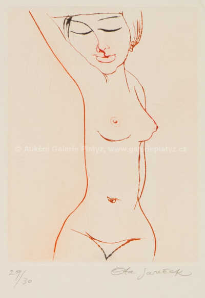  / Dívčí půlakt s rukou za hlavou / Ota Janeček