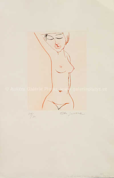  / Dívčí půlakt s rukou za hlavou / Ota Janeček
