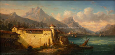  / Město u alpského jezera / Hugo Ullik