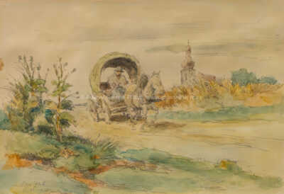  / Koňský povoz / Josef Myslbek ml.