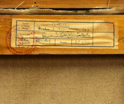  / Žena v bílých šatech s modrými korály / Ivan Sedliský