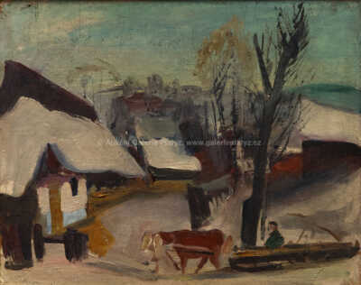  / Zimní náves /   Autor neurčen