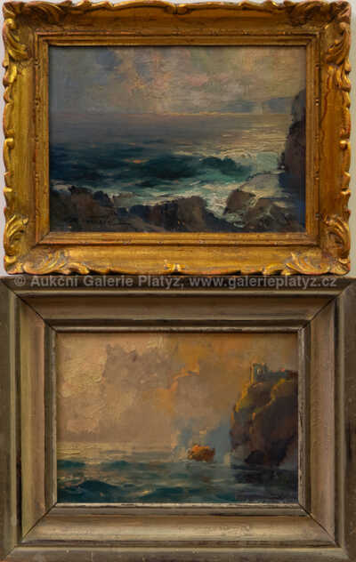 Jan Bohumil Pospíšil - U moře - konvolut dvou kusů