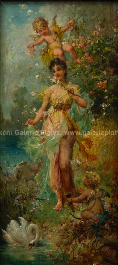  / Dáma s amorky / Hans Zatzka