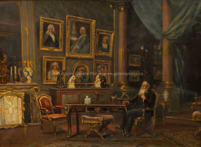  / Zámecký interiér /   Autor neurčen