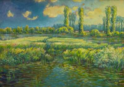  / Letní den u řeky / Václav Radimský