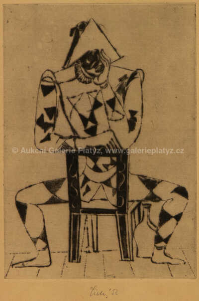  / Sedící Arlecchino / František  Tichý
