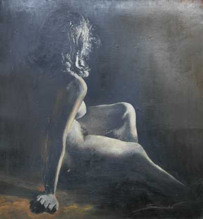  / Sedící akt /   Autor neurčen